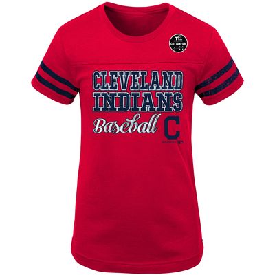 Girls Youth Red Cleveland Indians Play Dri T-Shirt