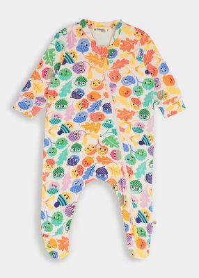 Girl's Zip-Up Pajamas, Size Newborn-18M