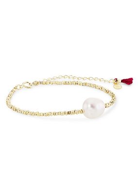 Giselle 14K-Gold-Plated & Freshwater Pearl Bracelet