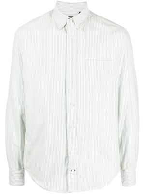 Gitman Vintage Oxford stripe-print cotton shirt - White