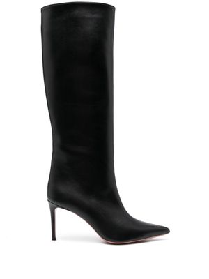 Giuliano Galiano 85mm crocodile-embossed leather boots - Black