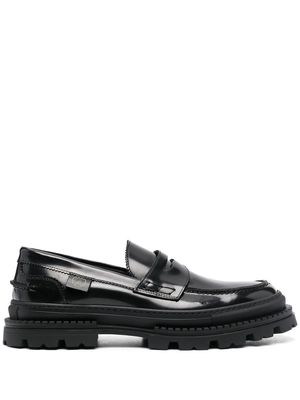 Giuliano Galiano Freddie leather loafers - Black