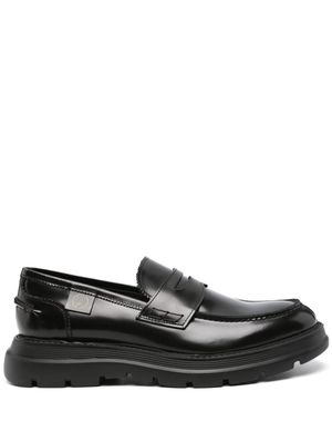 Giuliano Galiano Freddie penny-slot leather loafers - Black