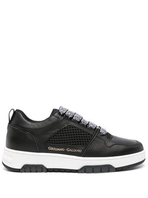 Giuliano Galiano Vyper logo-print leather sneakers - Black