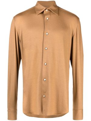 Giuliva Heritage button-down cotton shirt - Brown