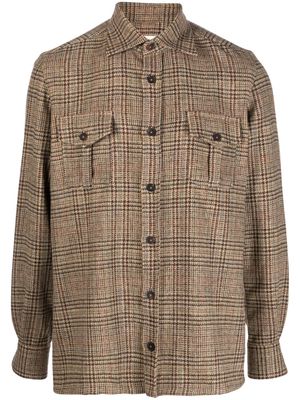 Giuliva Heritage check-pattern wool shirt - Brown