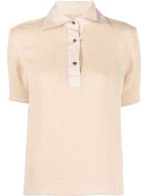 Giuliva Heritage Daphne knitted polo shirt - Neutrals
