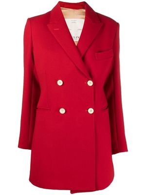 Giuliva Heritage double-breasted virgin wool coat - Red