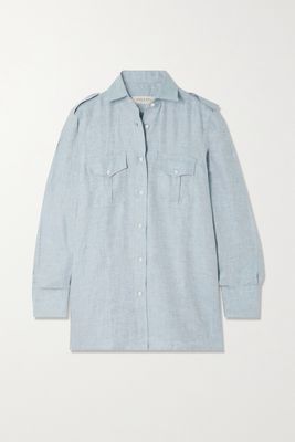 Giuliva Heritage - Iris Linen-twill Shirt - Blue