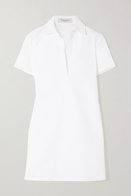 Giuliva Heritage - Lucrezia Ribbed Cotton Mini Shirt Dress - White
