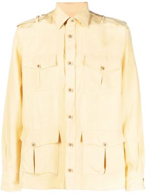 Giuliva Heritage pocket-front silk shirt - Yellow