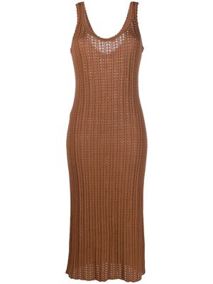 Giuliva Heritage sleeveless knitted dress - Brown