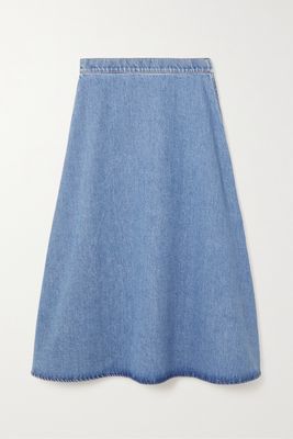 Giuliva Heritage - The Ada Denim Midi Skirt - Blue
