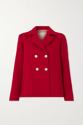 Giuliva Heritage - The Agata Double-breasted Wool Jacket - Red