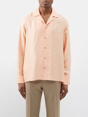 Giuliva Heritage - The Giulio Jacquard-twill Shirt - Mens - Pink