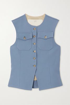 Giuliva Heritage - The Lucia Wool-drill Vest - Blue
