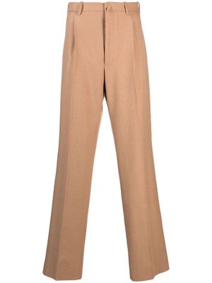 Giuliva Heritage Vito herringbone camel hair trousers - Brown