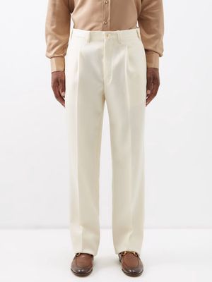 Giuliva Heritage - Vito Pleated Wool-twill Trousers - Mens - White