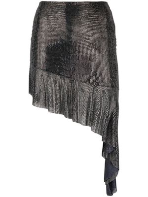 Giuseppe Di Morabito asymmetric crystal-embellished skirt - Black
