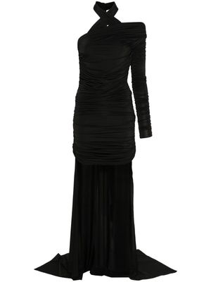 Giuseppe Di Morabito asymmetric draped mini dress - Black