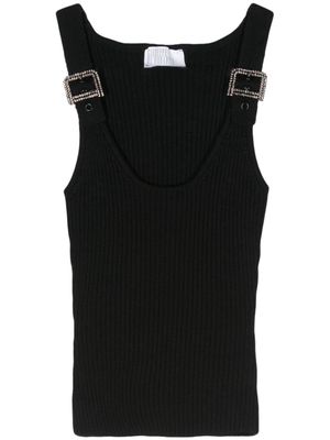 Giuseppe Di Morabito buckle-detail knitted top - Black