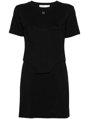 Giuseppe Di Morabito corset-layer T-shirt dress - Black