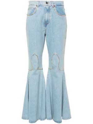 Giuseppe Di Morabito crystal-embellished flared jeans - Blue