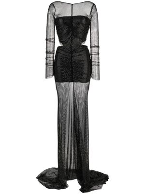 Giuseppe Di Morabito crystal-embellished floor-length dress - Black