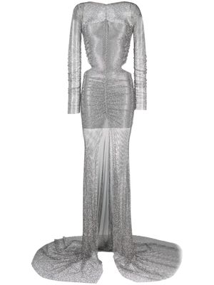 Giuseppe Di Morabito crystal-embellished floor-length dress - Grey