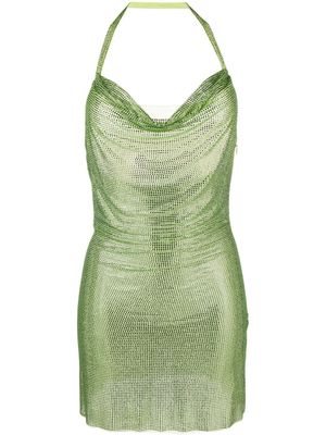Giuseppe Di Morabito crystal-embellished halterneck mini dress - Green