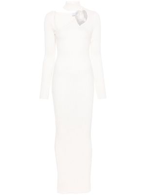 Giuseppe Di Morabito crystal-embellished knitted dress - Neutrals
