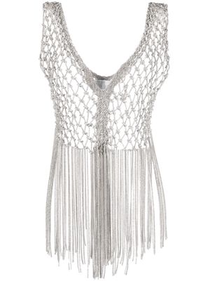 Giuseppe Di Morabito crystal-embellished knotted tank top - Silver