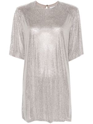 Giuseppe Di Morabito crystal-embellished mesh T-shirt dress - Silver
