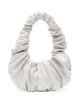 Giuseppe Di Morabito crystal-embellished ruched tote bag - Neutrals