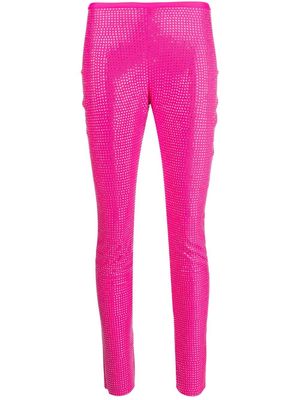 Giuseppe Di Morabito crystal-embellished skinny trousers - Pink