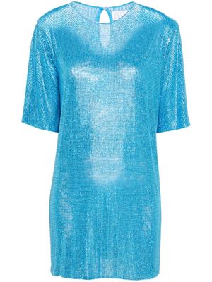 Giuseppe Di Morabito crystal-embellished T-shirt dress - Blue