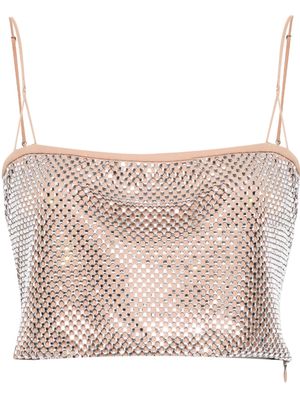 Giuseppe Di Morabito crystal-embellished top - Neutrals