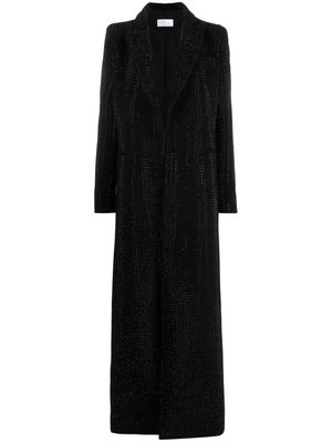 Giuseppe Di Morabito crystal-embellished wool blend single-breasted coat - Black