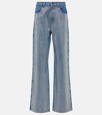 Giuseppe di Morabito Embellished high-rise wide-leg jeans