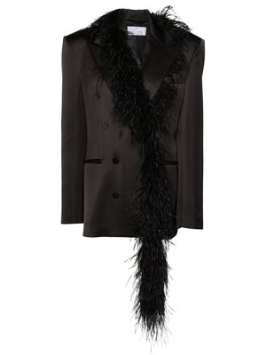Giuseppe Di Morabito feather-trim detail blazer - Black