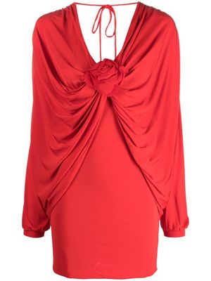 Giuseppe Di Morabito flower-detail ruched minidress - Red