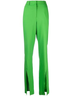 Giuseppe Di Morabito front-slit wool-blend trousers - Green