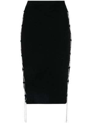 Giuseppe Di Morabito high-waist lace-detail skirt - Black