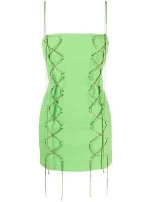 Giuseppe Di Morabito lace-up detailed dress - Green