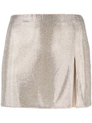 Giuseppe Di Morabito low-rise crystal-embellished miniskirt - Silver