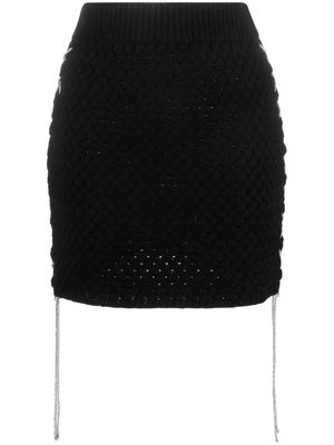 Giuseppe Di Morabito merino-blend knitted miniskirt - Black