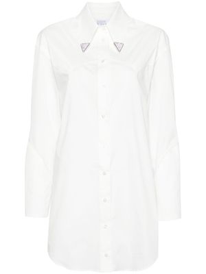 Giuseppe Di Morabito metal-tips mini shirtdress - White