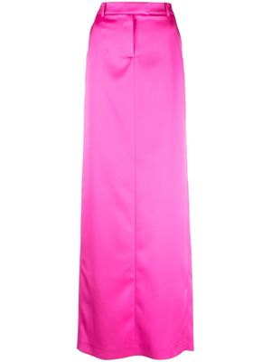 Giuseppe Di Morabito mid-rise satin-finish maxi skirt - Pink