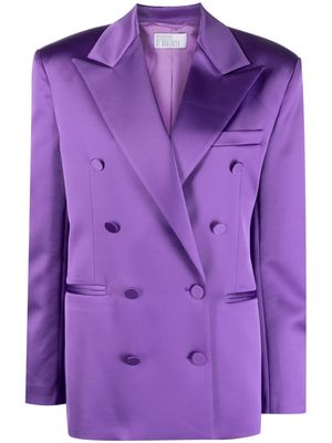 Giuseppe Di Morabito peak-lapel double-breasted satin blazer - Purple