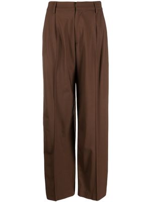 Giuseppe Di Morabito pleat-detail straight-leg wool trousers - Brown